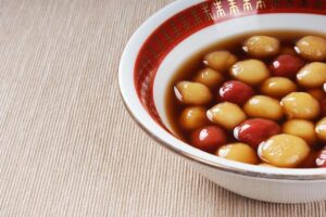 Sweet rice balls is a Chinese New Year Traditional Food in Singapore