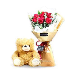 Graduation Gift - Flower and Teddy Bear Combos